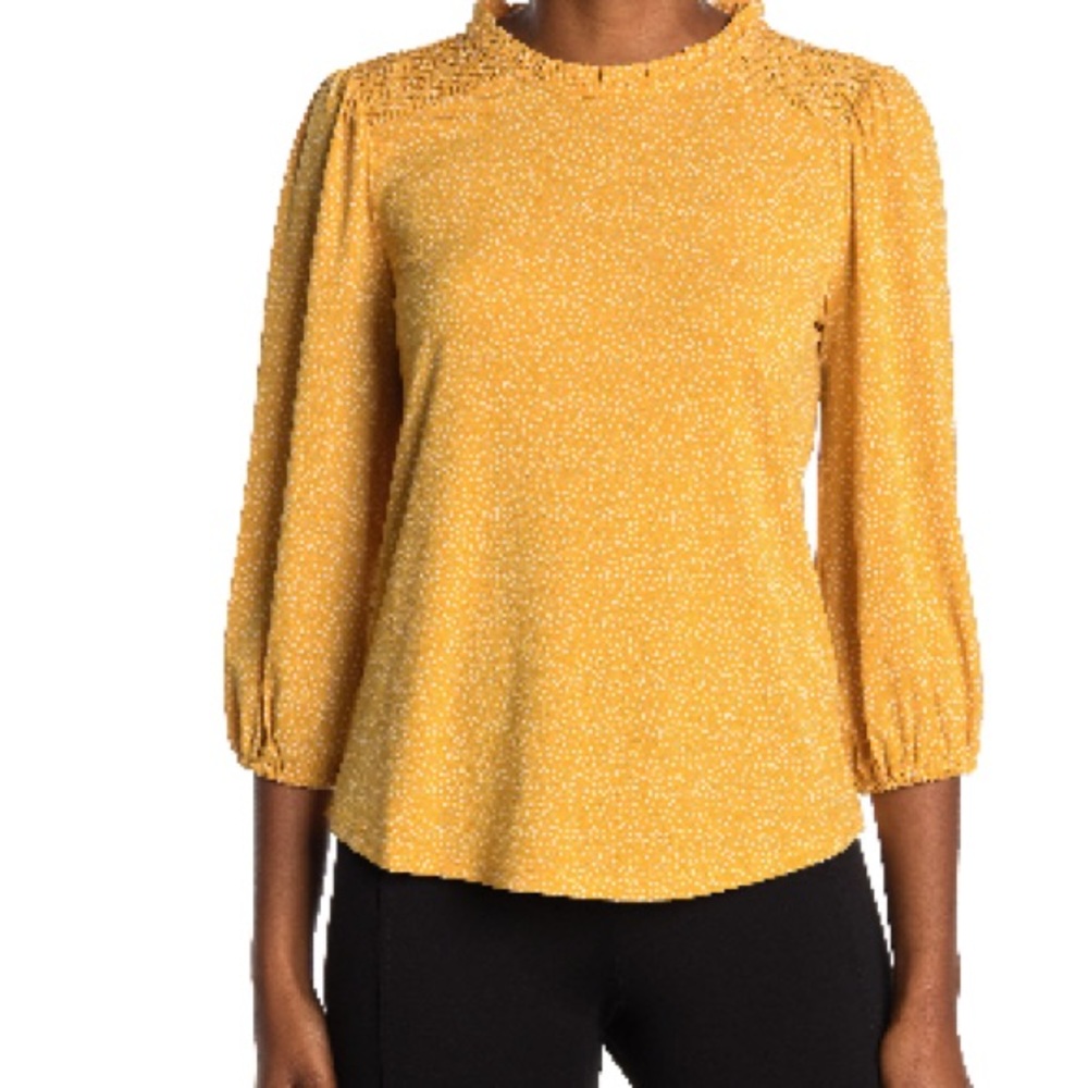 Mustard yellow blouse, comfy and airy